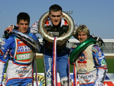 Matěj Kůs na stupních vítězů, Pardubice, 2010