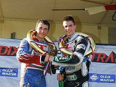 S&nbsp;Renatem Gafurovem po titulu mistrů ČR dvojic, 2011